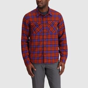 NEW Outdoor Research‎ Feedback Flannel Twill Terra Plaid Casual Shirt Men Large